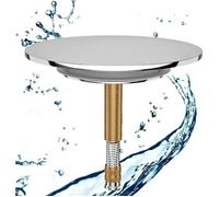 Bouchon Baignoire Universel - 72mm double joint - Laiton chromé étanche
