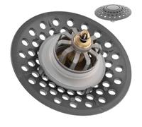 Bouchon D’évier Salle de Bain Noir, Bonde de 1,3 à 1,6 Pouces | Anti-obstruction, Filtre les Cheveux, Nettoyage Facile, Cuivre ABS Caoutchouc, pour Évier Salle, Bouchon pour Evier