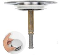Bouchon de baignoire, 70 mm, double joint, réglable en hauteur, bouchon de baignoire universel