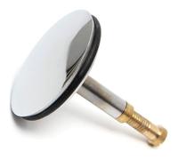 Bouchon de Baignoire Universel Ø 43 mm, Bouchon de vidange en Laiton avec Surface chromée, antirouille,Hauteur réglable 50-55 mm
