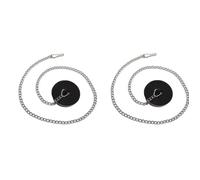 Bouchon de Baignoire - Universel - PVC Noir - Ø 45.6 mm - Chaîne 50 cm - Étanchéité Optimale