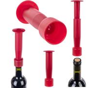 Bouchon de bouteille - Bouchon manuel - 15 x 3,5 cm - Plastique - FCM - Rouge