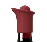 Bouchon de bouteille de vin - 5,5 x 5,9 cm, bouchon en silicone pour bouteilles de vin, bière de champagne avec fonction anti-fuite, bec verseur d'huile d'olive, vinaigre, boissons, utilisation dans