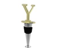 Bouchon de bouteille de vin avec monogramme « Y » en laiton - Bouchon réutilisable