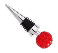 Bouchon de Bouteille de Vin Boule Diamantée en Alliage de Zinc Rouge | Insertion Facile, Ne Se Fissure Pas, Ne Rouille Pas, Ne Se Décolore Pas, pour Bar et Restaurant