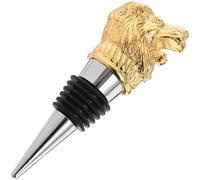 Bouchon de Bouteille de Vin Lionceau Rétro Décoratif, Alliage de Zinc | Silicone Hermétique, Préserve la Fraîcheur du Vin, Design Simple, Nettoyage Facile, Style Élégant pour Bouteilles