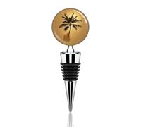 Bouchon de bouteille de vin réutilisable en forme de palmier, soleil et grille décorative en métal pour bouteilles de champagne, liqueur et huile, mariage, Noël, fête, bar