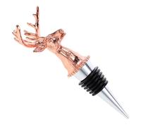 Bouchon de Bouteille de Vin Tête de Cerf en Alliage de Zinc Or | Décor pour Bouteille, Étanchéité, Installation Simple, Démontage Facile, Nettoyage Aisé