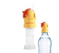 Bouchon de bouteille d'eau avec paille universel, étanche, réutilisable | Bouchon de conversion avec paille pour jus, soda, bouteilles d'eau, boissons, protège la bouche des enfants