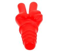 Bouchon de Bouteille en Silicone Rouge, Scellage Vin, Forme V | Finition Soignée, Silhouette Originale, Maintien Stable, Usage pour Bouteille de Vin, Teinte Rouge