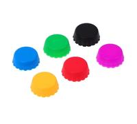 Bouchon de Bouteille Joint Étanche 6 Pièces en Silicone, pour Vin | Silicone, Format Compact et Simple, Fermeture Hermétique, Usage Multi-usages pour Bouteille et Conservation Couleur Aléatoire