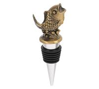 Bouchon de Bouteille Vin Koi Rétro en Alliage de Zinc et Silicone | Réutilisable, Nettoyage Facile, Protection Hermétique, Accessoires de Bar, Mariage, Noël, Fête Familiale