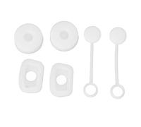 Bouchon de déversement de tasse, bouchon de couvercle de paille scellé en Silicone réutilisable, ensemble de bouchons de fuite, bouchon de paille de tasse pour la maison et (Blanche)