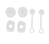 Bouchon de déversement de tasse, bouchon de couvercle de paille scellé en Silicone réutilisable, ensemble de bouchons de fuite, bouchon de paille de tasse pour la maison et (Transparente)