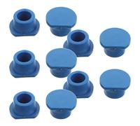Bouchon de Lavabo de Coiffure Bleu en Pvc, Lot de 10 Pièces | Étanchéité du Bac à Shampoing, Installation Facile, Limite le Débordement D’eau, Usage en Position Allongée