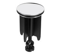 Bouchon de Lavabo de Salle de Bain Universel Ø 40 mm, Bouchon d’évacuation Chromé, Constitué de Laiton, avec Joint en Caoutchouc, Bouchon Réglable en Hauteur, Bonde de Baignoire Antirouille et étanche