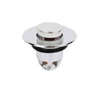 Bouchon de Lavabo Pop-Up Bouchon de couvercle canalisation salle bains, noyau rebond Pop-Up, Valve filtre bassin, attrape-cheveux, douche, d'évier, bain pour Lavabo(Style A-Silver)