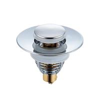 Bouchon de Lavabo Pop-Up Bouchon de couvercle canalisation salle bains, noyau rebond Pop-Up, Valve filtre bassin, attrape-cheveux, douche, d'évier, bain pour Lavabo(Style C-Silver)