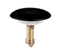 Bouchon de lavabo pop-up en laiton avec bouchon noir mat de 66 mm - Bouchon de vidange - Bouchon de vidange - Presse - Type de dispositif de démarrage pour salle de bain, lavabo, toilettes