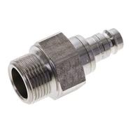 Bouchon de raccord d'air DN 10 en acier inoxydable G 3/4 pouce mâle à double obturation