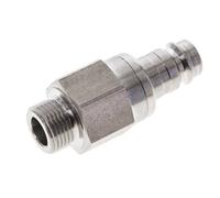Bouchon de raccord d'air DN 10 en acier inoxydable G 3/8 pouce mâle à double obturation