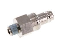 Bouchon de raccord d'air DN 10 en laiton nickelé R 1/4 pouce mâle à double obturation