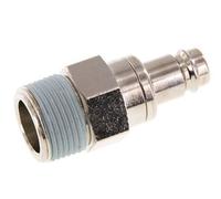 Bouchon de raccord d'air DN 10 en laiton nickelé R 3/4 pouce mâle à double obturation