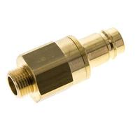 Bouchon de raccord d'air DN 15 en laiton G 1/2 pouce mâle à double obturation