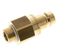 Bouchon de raccord d'air DN 19 en laiton G 3/4 pouce mâle à double obturation