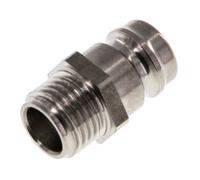 Bouchon de raccord d'air DN 9 en acier inoxydable avec filetage mâle G 1/4 pouce.