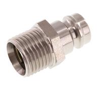 Bouchon de raccord de moule DN 9 en acier inoxydable, filetage mâle M16x1.5, double obturation