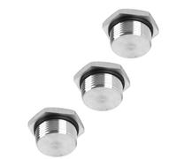 Bouchon de raccord de tuyau à tête hexagonale intérieure en acier inoxydable avec bague d'étanchéité pour extrémités de tuyau de terminaison 3pcs NPT3/4
