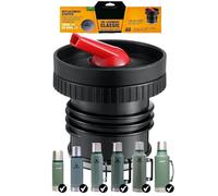 Bouchon de remplissage de rechange pour Thermos Stanley, en polypropylène durable, filetage sûr, design ergonomique noir avec bec rouge. Compatible avec 473ml, 750ml, 1L, 1,4L, 1,9L. Idéal pour le