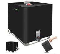 Bouchon de réservoir, couvercle pour conteneur IBC, housse de protection contre les UV et la pluie en 420D pour conteneur IBC de 1 000 litres (100 x 120 x 116 cm) avec ouverture et bandes réfléchissan