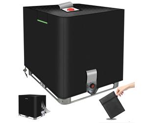 Bouchon de réservoir, couvercle pour conteneur IBC, housse de protection contre les UV et la pluie en 420D pour conteneur IBC de 1 000 litres (100 x 120 x 116 cm) avec ouverture et bandes réfléchissan