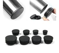 Bouchon de trou rond en acier, 4 pièces, bouchon d'extrémité d'insertion de tuyau en plastique, couvercle de pied de chaise de meubles, tube métallique, Protection coulissante d'échelle en alliage 30m