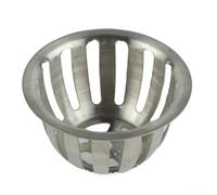 Bouchon de tuyau de pluie rond en acier inoxydable pour toit de balcon - Pour composants de gouttière extérieures, argenté, empêche le blocage des feuilles et des débris (82 mm)