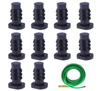 Bouchon de tuyau d'eau - 10 pièces de tuyau pour le jardin Installation facile Accessoires d'irrigation goutte à goutte 8 mm Bouchon de chicha Pelouses Recrutement Jardins Parcs Patios