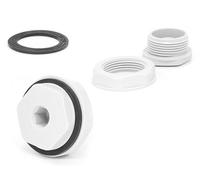 Bouchon de tuyau mâle fileté, filetage métrique en plastique et Nylon pour tuyau d'arrosage, prévention des fuites White_10PCS M25*1.5