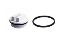 Bouchon de vidange de filtre de piscine 3,8 cm fileté pour Hayward SP1022CBLK pour Pentair 190030 avec joints toriques en plastique noir et pièces de spa (blanc)