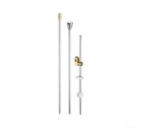 Bouchon de vidange d'évier avec tige centrale réglable et connecteur fileté en laiton pour éviers standard (15,5 mm)