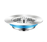 Bouchon de vidange d'évier de cuisine 3 en 1 - Filtre alimentaire anti-odeurs - Panier en maille d'acier inoxydable résistant à la rouille - Installation rapide - S'adapte aux ouvertures de vidange