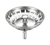 Bouchon de vidange universel avec tamis 80 mm pour évier de cuisine, bonde d'évier en acier inoxydable, avec joint de rechange pour canalisations Franke Blanco et standard (80 mm)