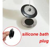 Bouchon de vidange universel en silicone pour baignoires, convenant aux lavabos, éviers de lavage et bacs à lessive. Il offre une étanchéité parfaite, empêche les odeurs et les obstructions, et est fa
