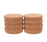 Bouchon de Vin Conique 8 Pièces en Liège Marron | Compatible Bouteille de Vin et Salière Poivrière, Remplace un Bouchon de Carafe, Lot