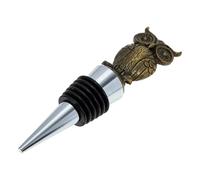 Bouchon de Vin Tête de Hibou en Alliage de Zinc, Décoratif pour Fête | Forme Créative, Compatible Huile et Vin, Fermeture Étanche, Facile à Utiliser Nettoyer