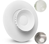 Bouchon d'Écoulement Universel, 1 Unité, Ø 11 cm, Blanc, Silicone, Filtre Intégré pour Restes de Nourriture et Cheveux, Drains jusqu'à Ø 80 mm pour Évier, Lavabo, Baignoire, Bouchons Filtres de Vidage