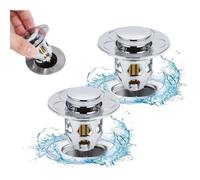 Bouchon d'évier - Pop-up Universel - Anti-encrassement - Pour Cuisine et Salle de Bain - 2Pcs