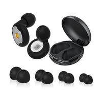 Bouchon D'oreille Pour Dormir, Bouchon D'oreille Anti Bruit，Silicone ultra-doux Réutilisable, Protection Auditive Fiable Pour Sommeil, Travail, Concentration, Voyages et Concerts (Noir)