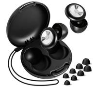 Bouchon D'oreille pour Dormir,Boule Quies,Bouchon d'Oreille,(XS/S/M/L,Noir) | 45dB Bouchon D'oreille Anti Bruit,Réutilisables ,4 Tailles (XS/S/M/L) ,Bons pour Dormir, Voyager, se Concentrer, Concerts